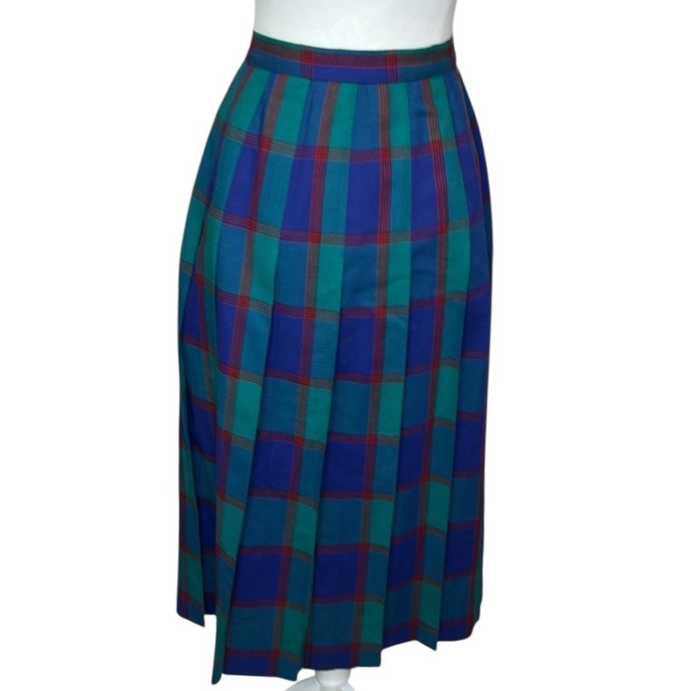 David Brooks Plaid Wool Skirt - Picture 4 of 7